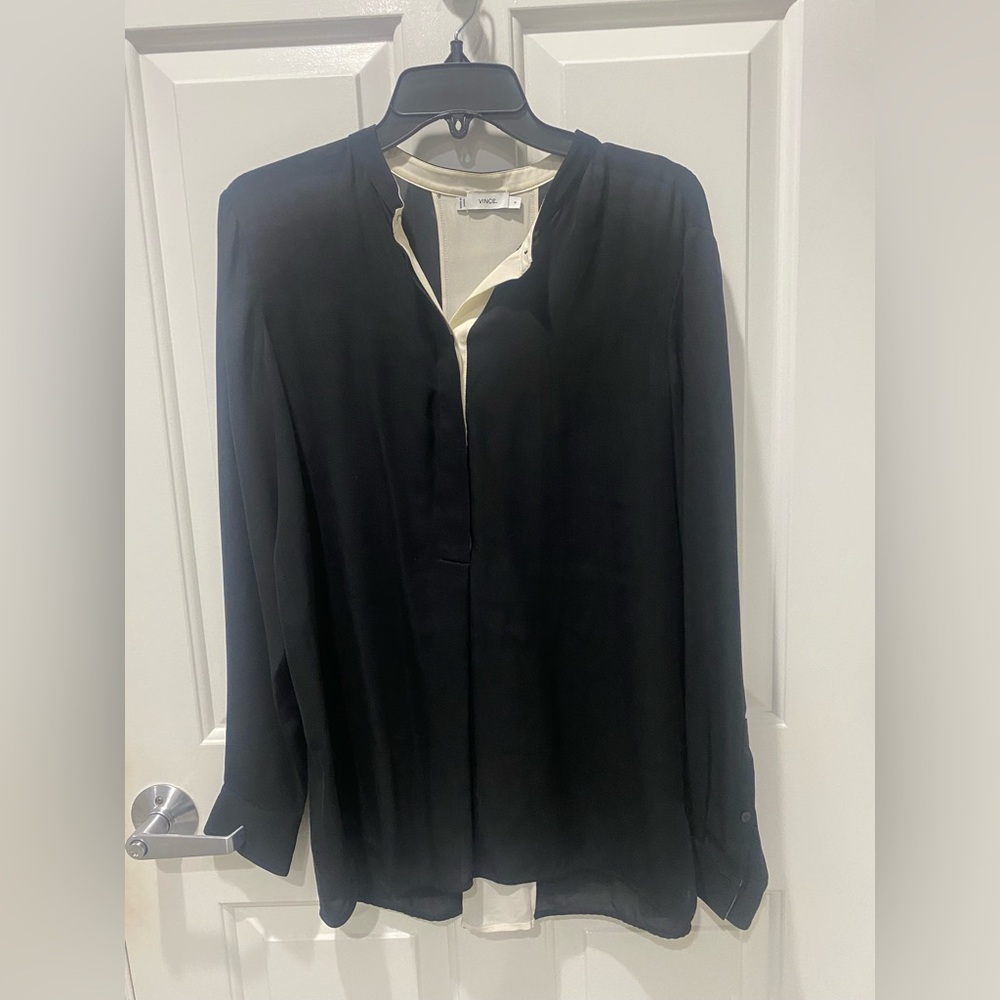 Vince 100% Silk Top Size S